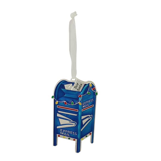 4" Silver-Plated Express USPS Mail Box Ornament
